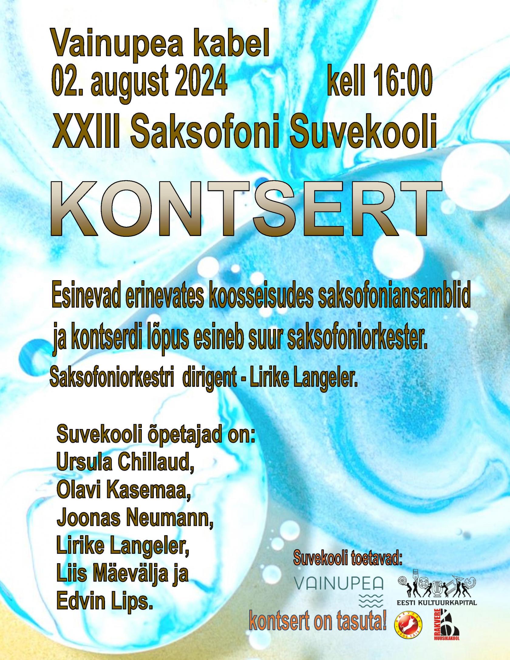 XXIII Saksofoni Suvekooli I kontsert 