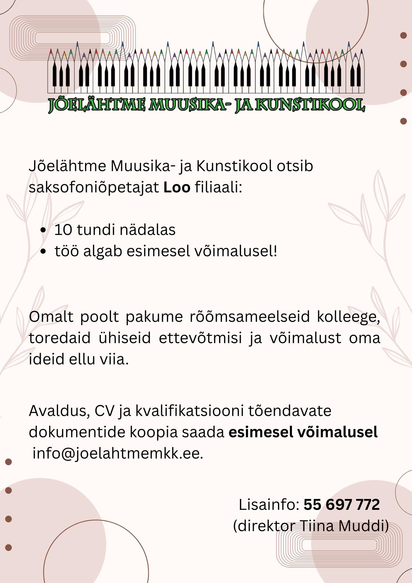 Saksofoniõpetaja otsingud