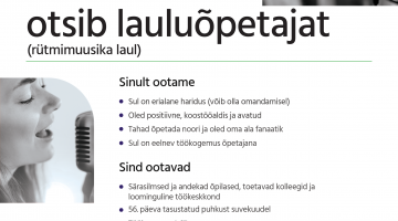 Paide Muusikakool otsib lauluõpetajat!
